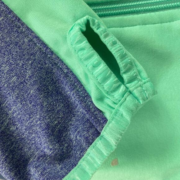 Pink Victorias Secret Ultimate 1/2 Zip Up Pullover Mint Green Womens Med Pocket - Picture 6 of 11